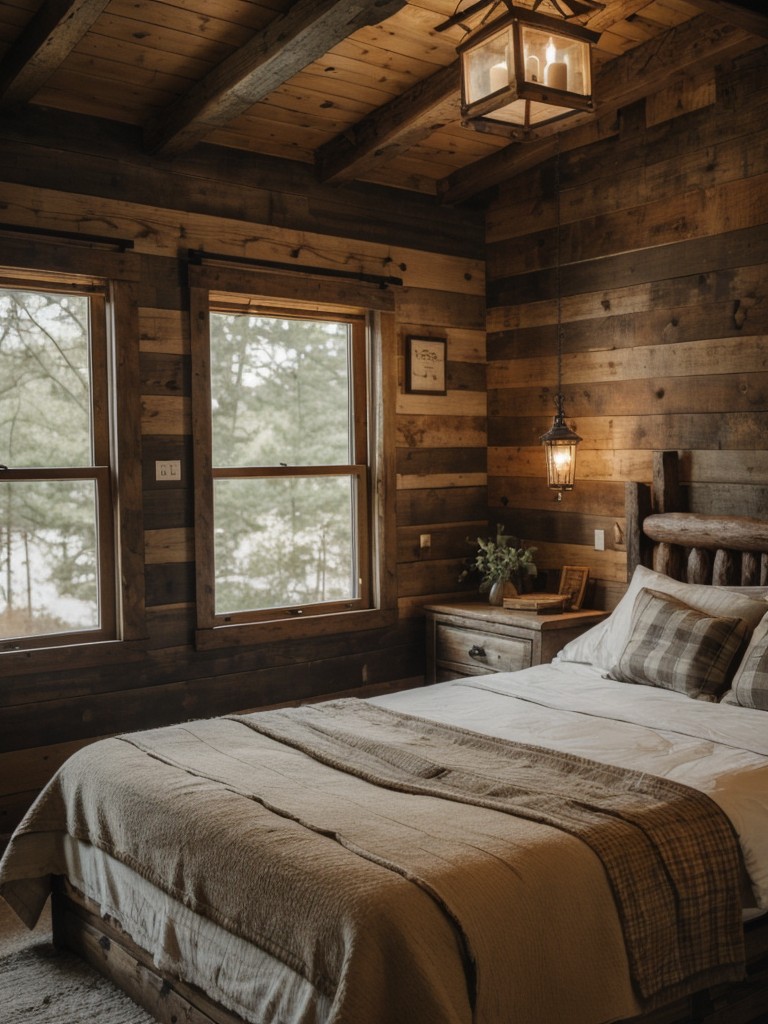 Rustic Lodge Bedroom: Vintage Accents for Cozy Charm!