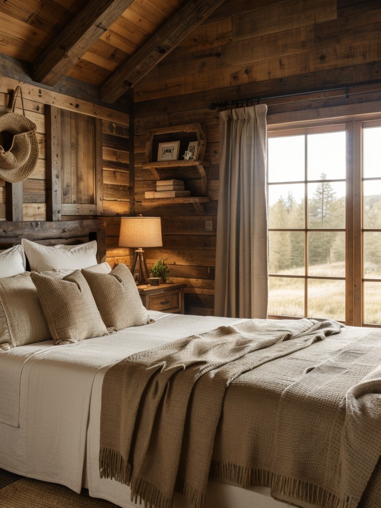 Cozy Rustic Bedroom Retreat: Lodge-Inspired Decor & Storage Solutions