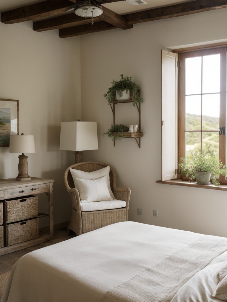 Coastal Tuscan Apartment: Serene & Rustic Bedroom Escape