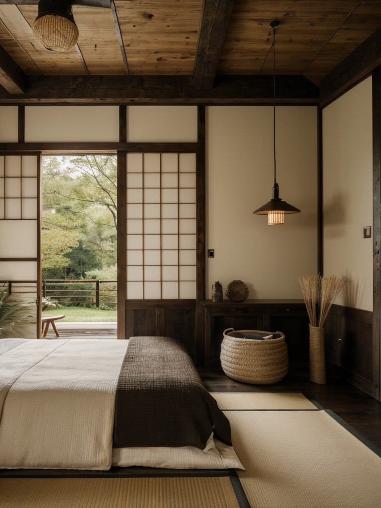 Zen Vibes: Rustic Japanese Bedroom Decor Ideas