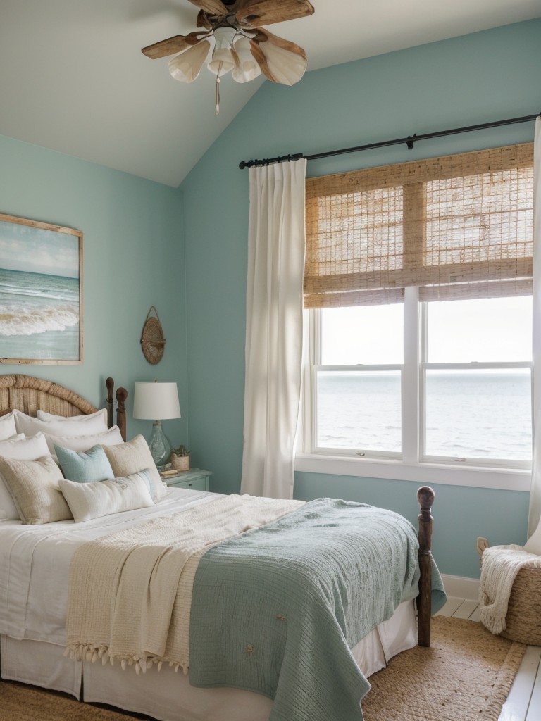 Coastal-Inspired Bedroom Oasis: Rustic Eclectic Design Ideas