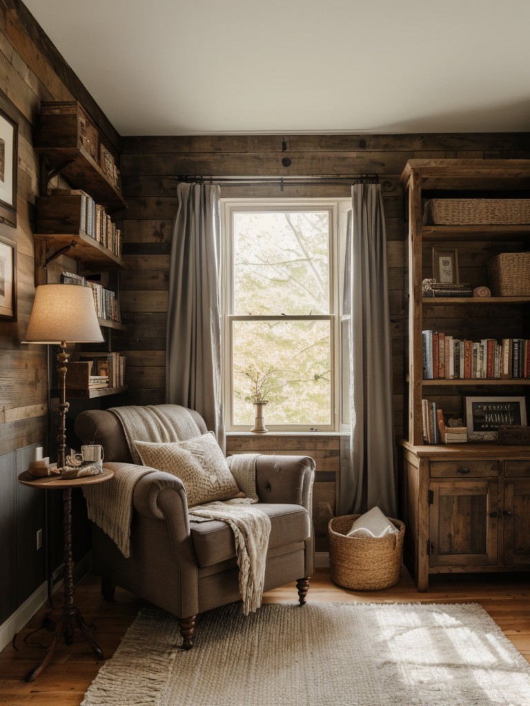 Cozy Bedroom Reading Nook: Rustic Eclectic Inspiration