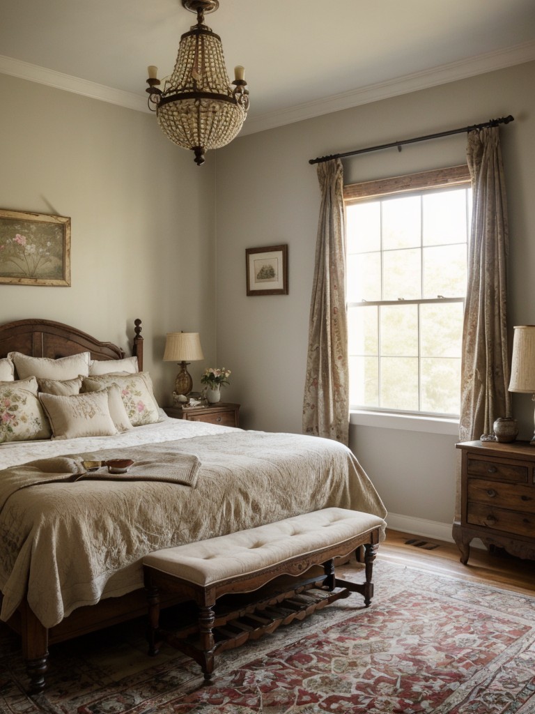 Charming Vintage Bedroom: Rustic Victorian Vibes!