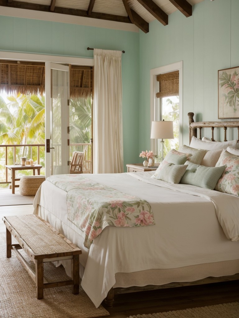 Get Tropical Vibes in Your Bedroom with Rustic Decor