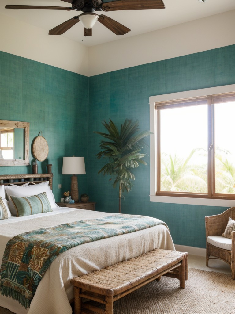 Create a Vacation Vibe in Your Bedroom: Rustic Tropical Inspiration