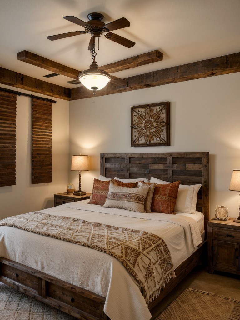 Desert-inspired bedroom oasis: Rustic Southwestern charm!