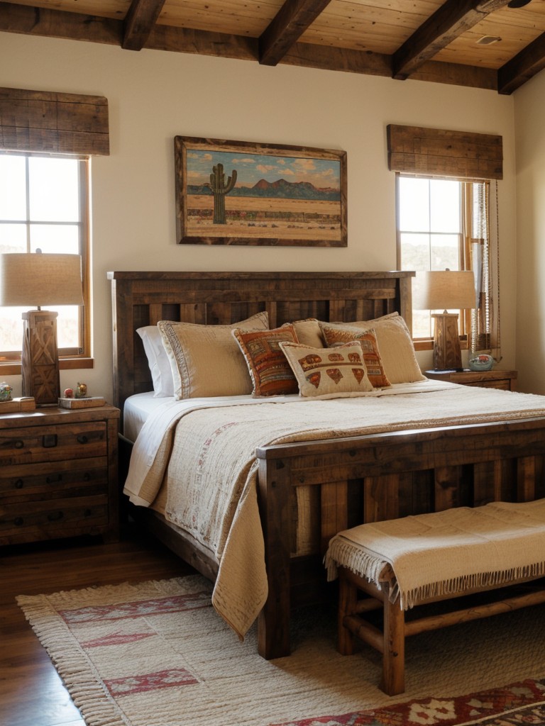 Desert-inspired rustic apartment decor: Southwest vibes guaranteed!