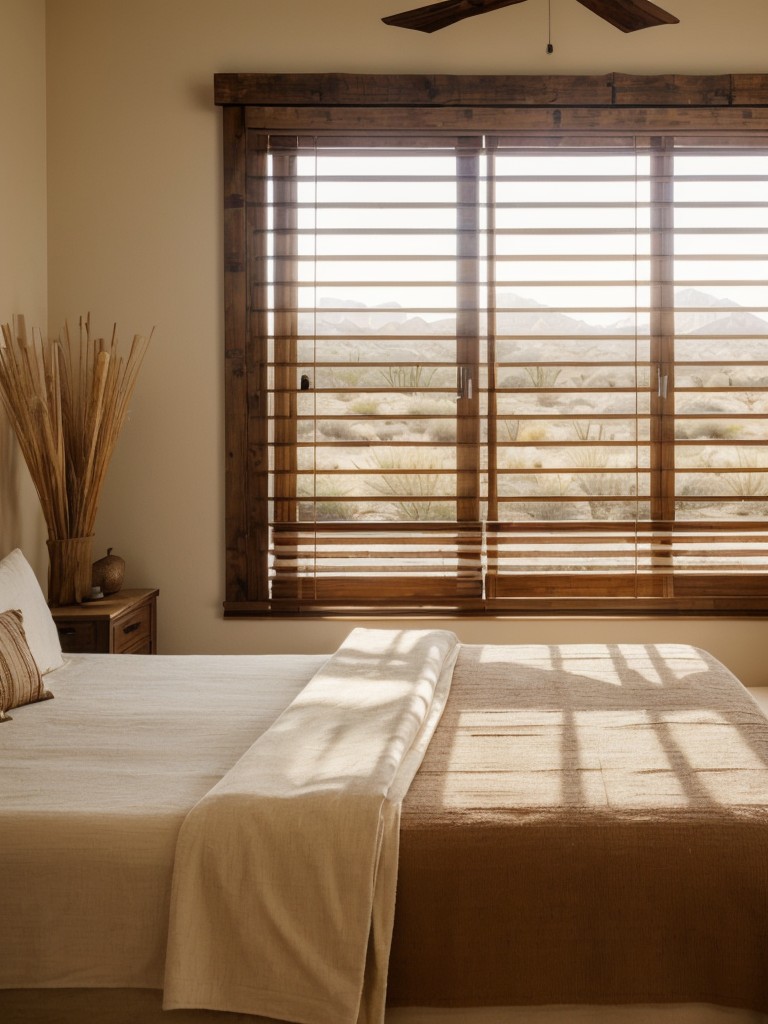 Desert-inspired apartment oasis: Rustic Southwestern bedroom decor!