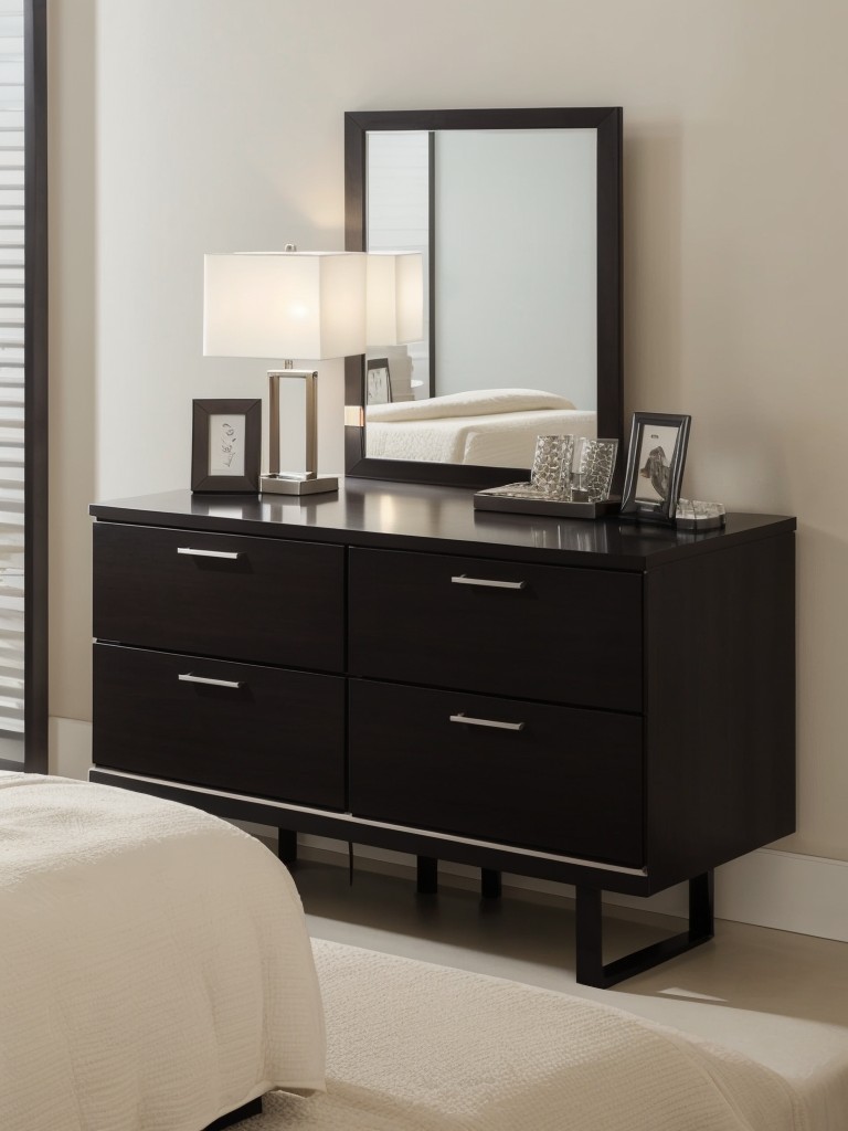 Sleek Bedroom Design: Stylishly Functional with Built-in Nightstands.