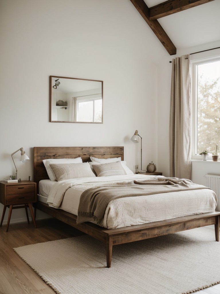 Vintage Rustic Bedroom: Clean & Serene with Scandinavian Flair