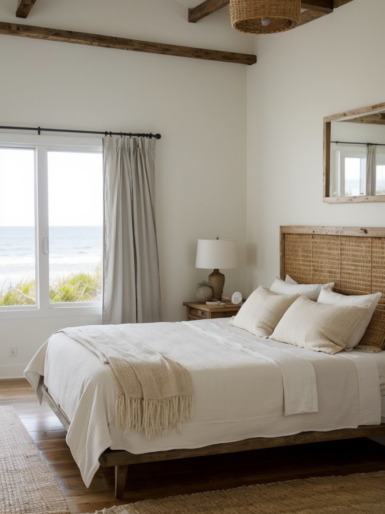 Vintage Coastal Bedroom Escape: Rustic Mid-Century Modern Vibes