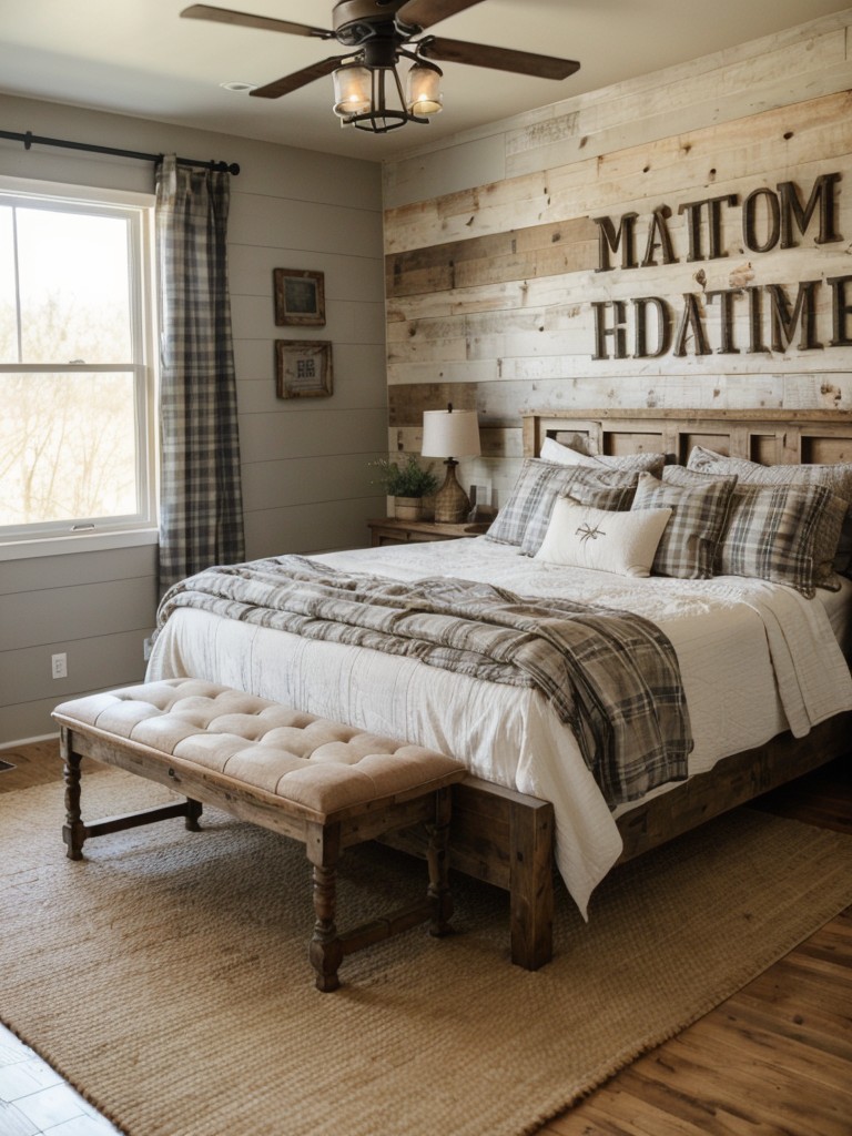 Rustic Farmhouse Bedroom: Cozy Vibes & Vintage Charm!