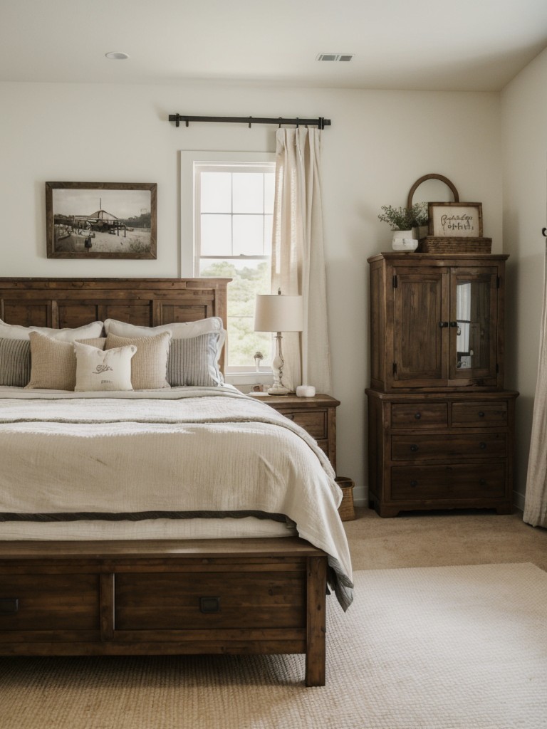 Farmhouse Chic Bedroom: Cozy Retreat with Vintage & Modern Charm