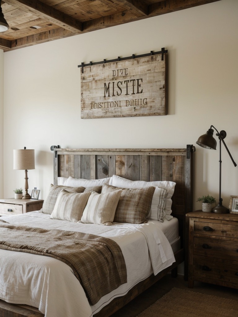 Cozy Rustic Bedroom: Farmhouse-inspired Vibes for Better Zzz's.