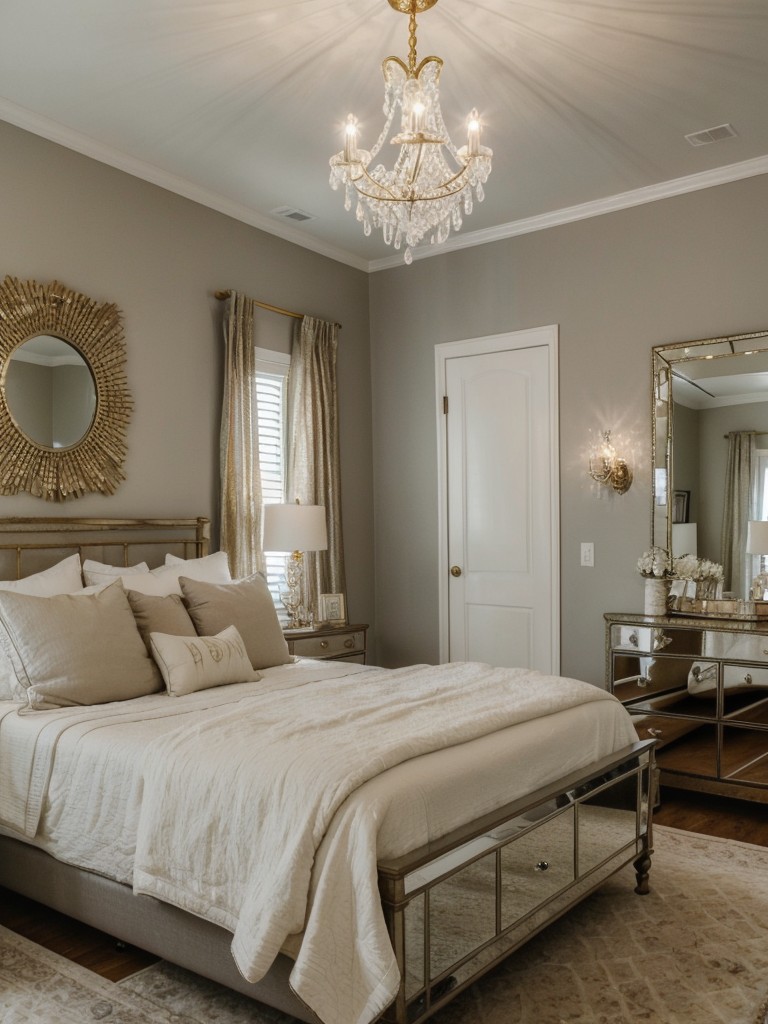 Glamorous Farmhouse Bedroom: Add Metallic Accents for Stunning Style