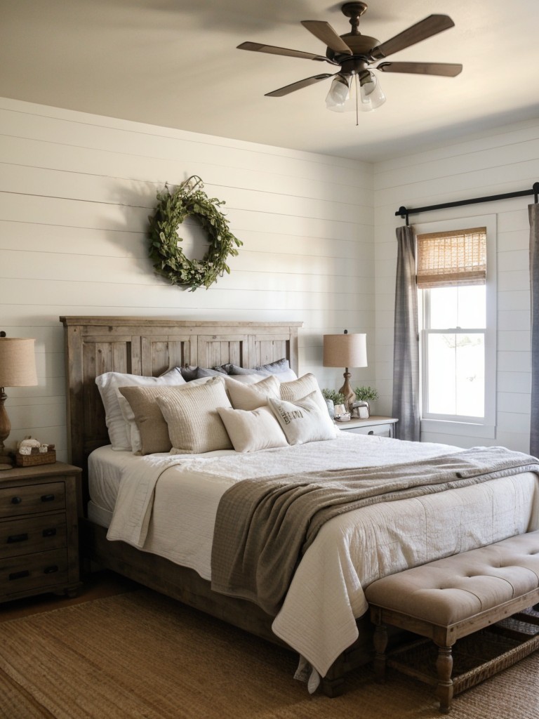 Farmhouse Vibes: Transform Your Bedroom with Barn Doors and Shiplap Walls!