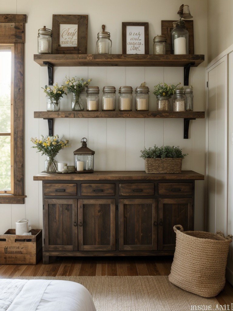 Rustic Farmhouse Bedroom: Transform with Open Shelving & Vintage Décor!