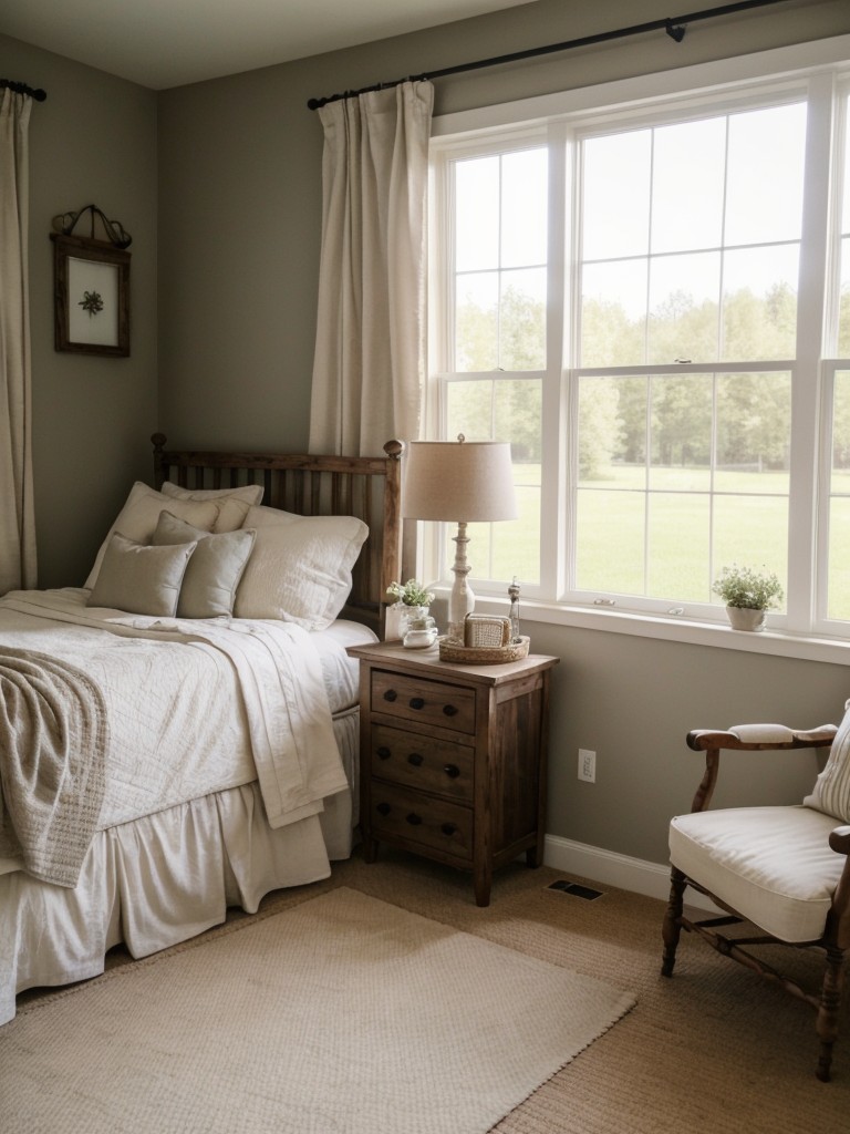 Farmhouse-Inspired Bedroom: Cozy Seating Ideas!