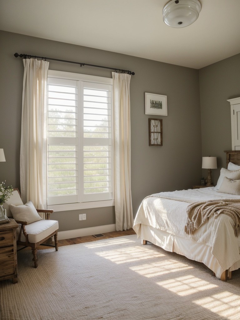 Farmhouse Bedroom Makeover: Add Charm with Wooden Shutters