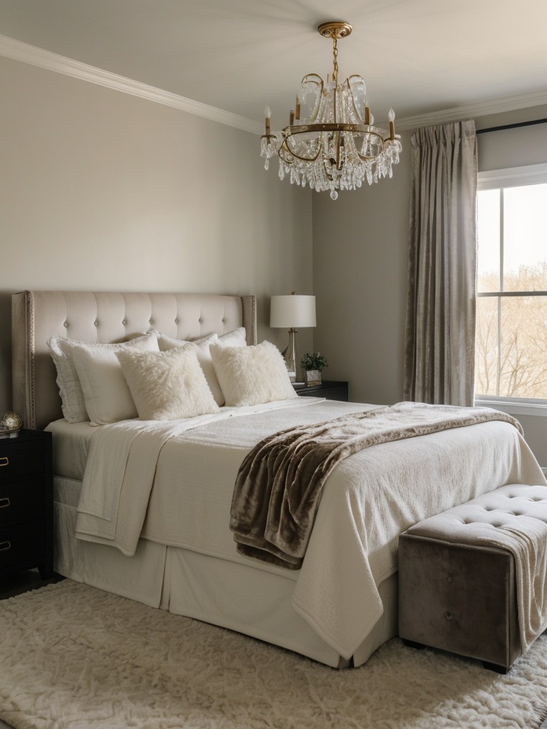 Luxurious Farmhouse Bedroom Decor: Plush Textures & Glam Accents for a Chic Retreat