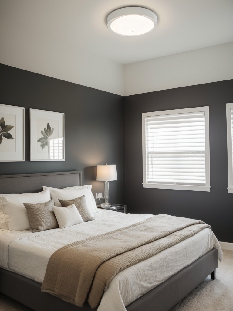 Modernize your bedroom with sleek lighting for a clutter-free aesthetic!