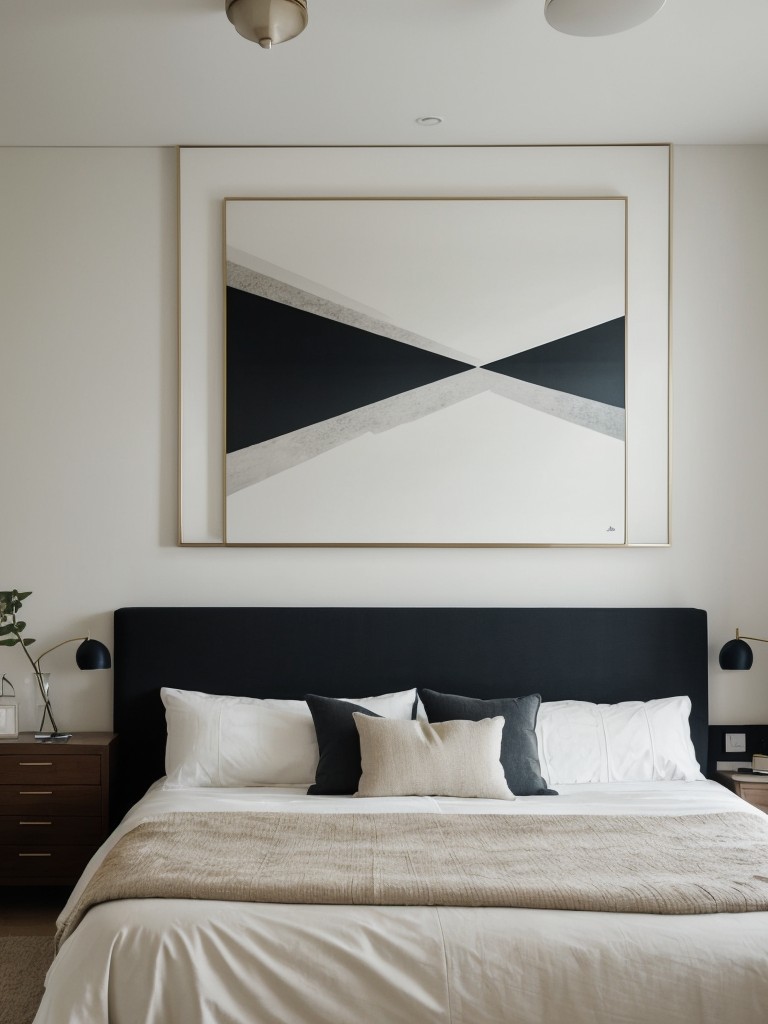 Minimalist Apartment Bedroom: Modern, Chic, Artful.