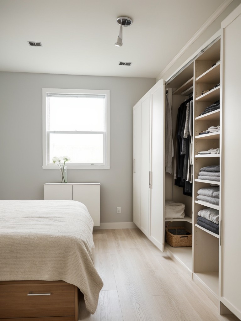 Maximize Space: Modern Bedroom Style with Built-in Storage