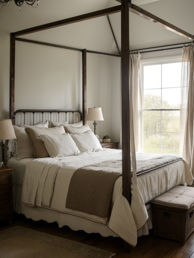 Farmhouse Bedroom Upgrade: Vintage Bed Frames for an Elegant Touch!