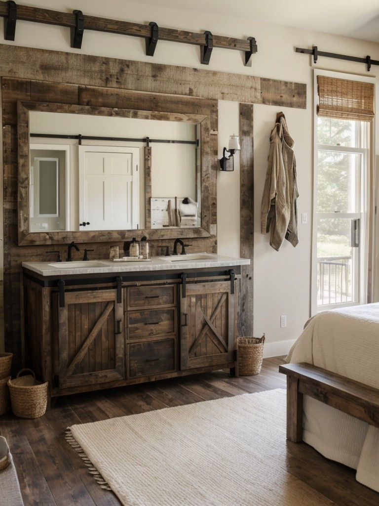 Farmhouse-inspired Apartment: Rustic Bedroom Decor Ideas!