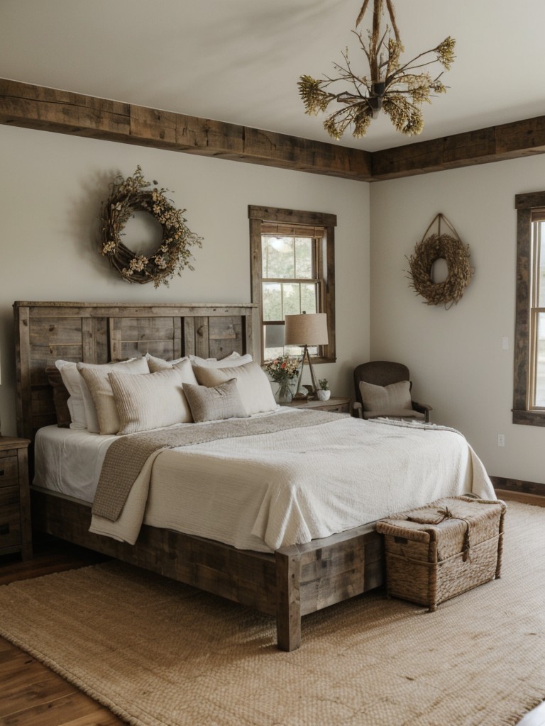 Farmhouse-Inspired Rustic Bedroom: Organic Decor Ideas