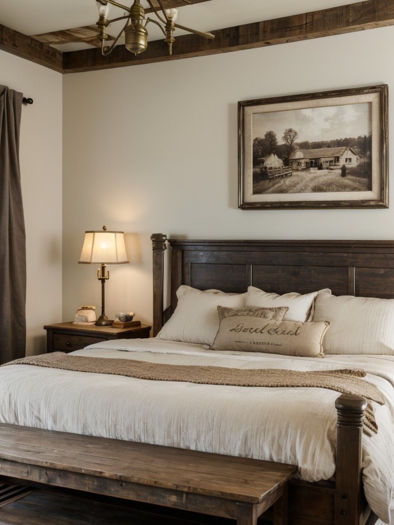 Farmhouse Chic: Rustic Bedroom Inspo for Vintage Lovers.