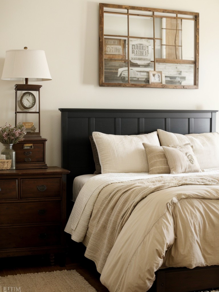 Vintage-inspired bedroom decor: Farmhouse meets modern elegance. Get inspired!