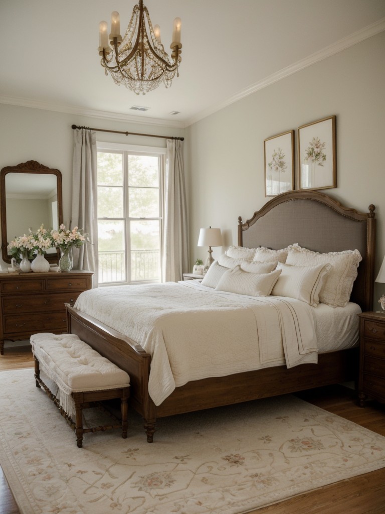 French-Inspired Farmhouse Bedroom: Timeless Elegance