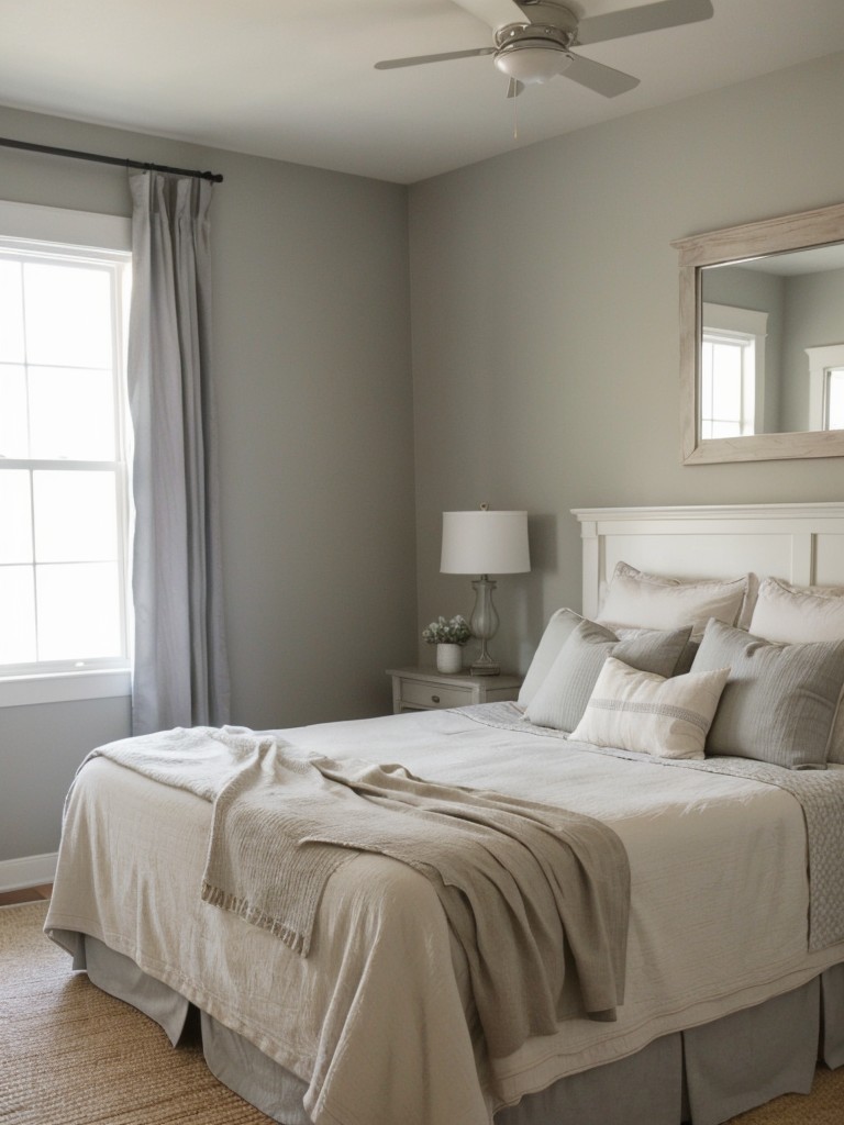 Farmhouse Chic Bedroom Decor: Calm & Cozy with Soft Pastels and Neutrals!