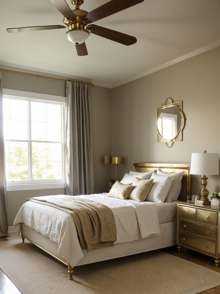 Farmhouse Inspired Bedroom Decor: Add Glamour with Metallic Accents!