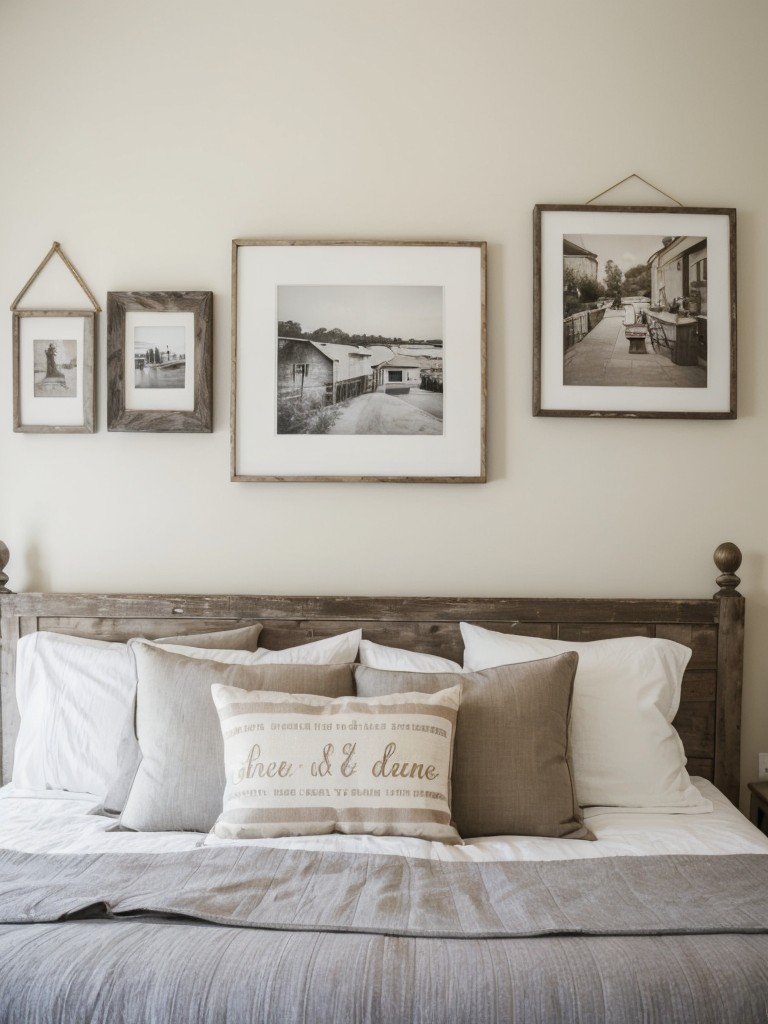 Farmhouse bedroom decor ideas: Showcase your style with a curated gallery wall!