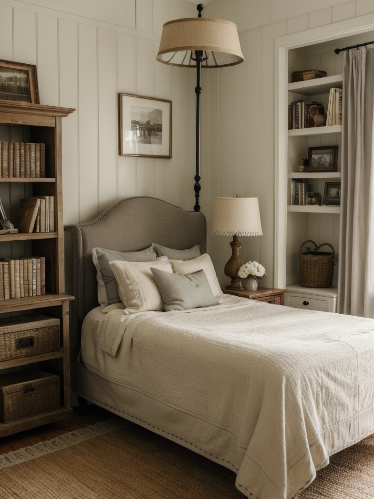 Cozy Retreat: Create a Farmhouse Chic Bedroom with Vintage-Inspired Decor.