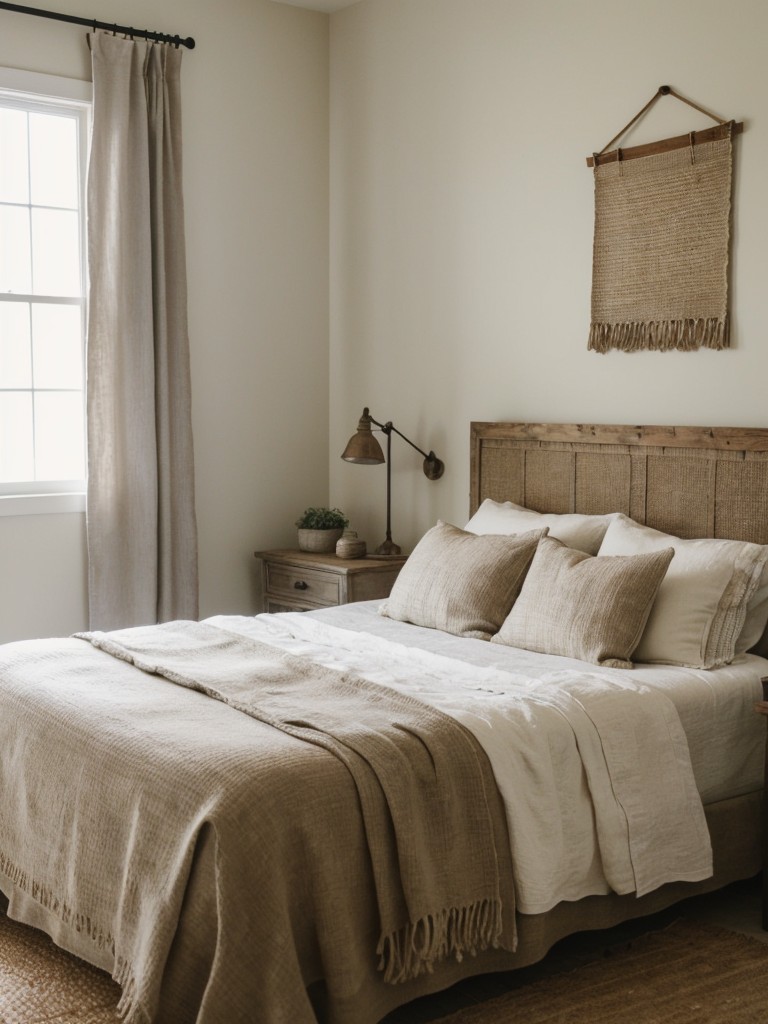 Cozy Farmhouse Bedroom: Textured Decor for a Stylish Retreat