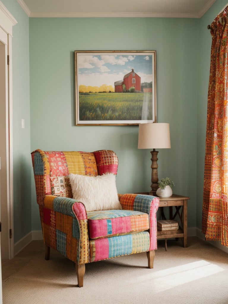 Farmhouse Chic: Vibrant & Playful Apartment Decor!