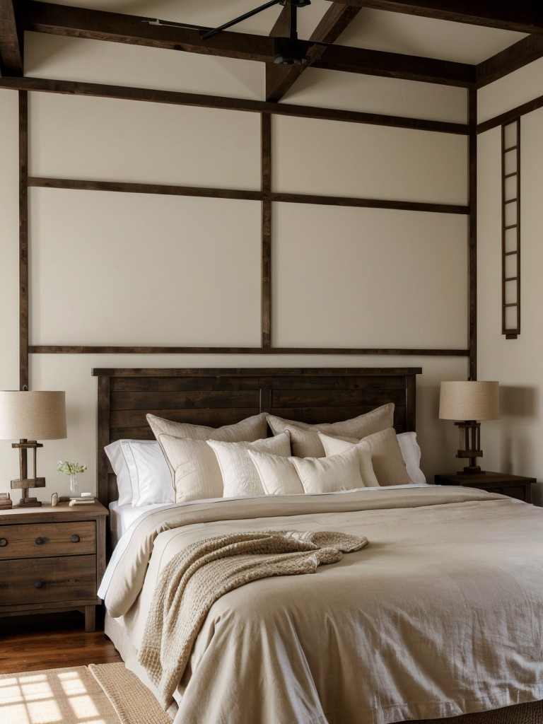 Serene Farmhouse Bedroom: Embrace Rustic Elegance with Zen Vibes