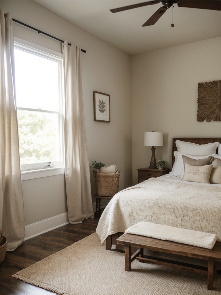 Cozy Apartment Makeover: Transform Your Bedroom with Farmhouse-Inspired Decor!