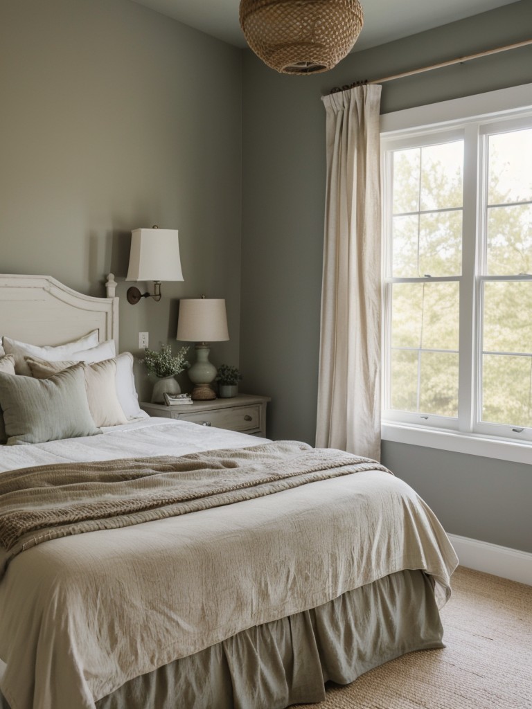 Serene farmhouse bedroom decor with timeless charm