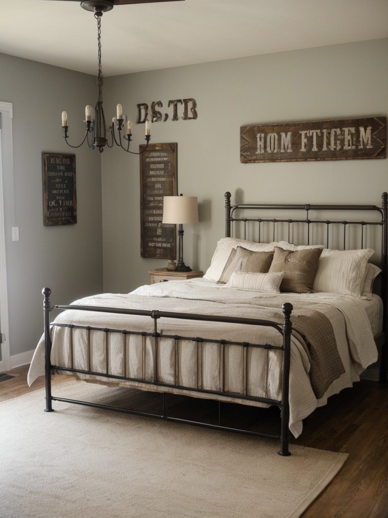 Rustic Farmhouse Bedroom: Industrial Touches for a Cozy Vibe