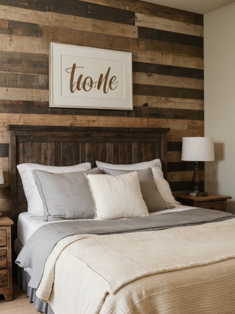 Farmhouse Bedroom Makeover: Shiplap Accent Wall & Reclaimed Wood Headboard