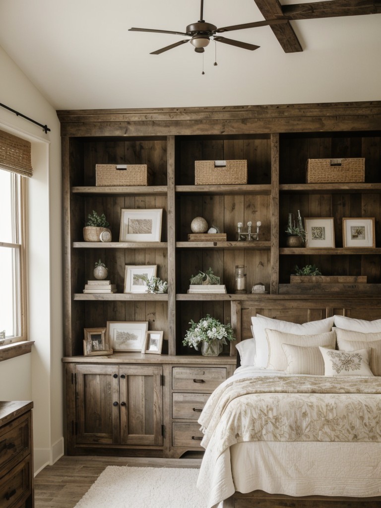 Rustic Farmhouse Bedroom Decor: Inspiring Ideas for Open Shelving