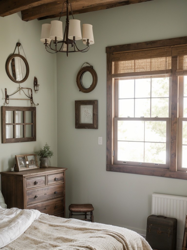 Budget-Friendly Farmhouse Bedroom: Stylish Vintage Touches for a Charming Apartment!