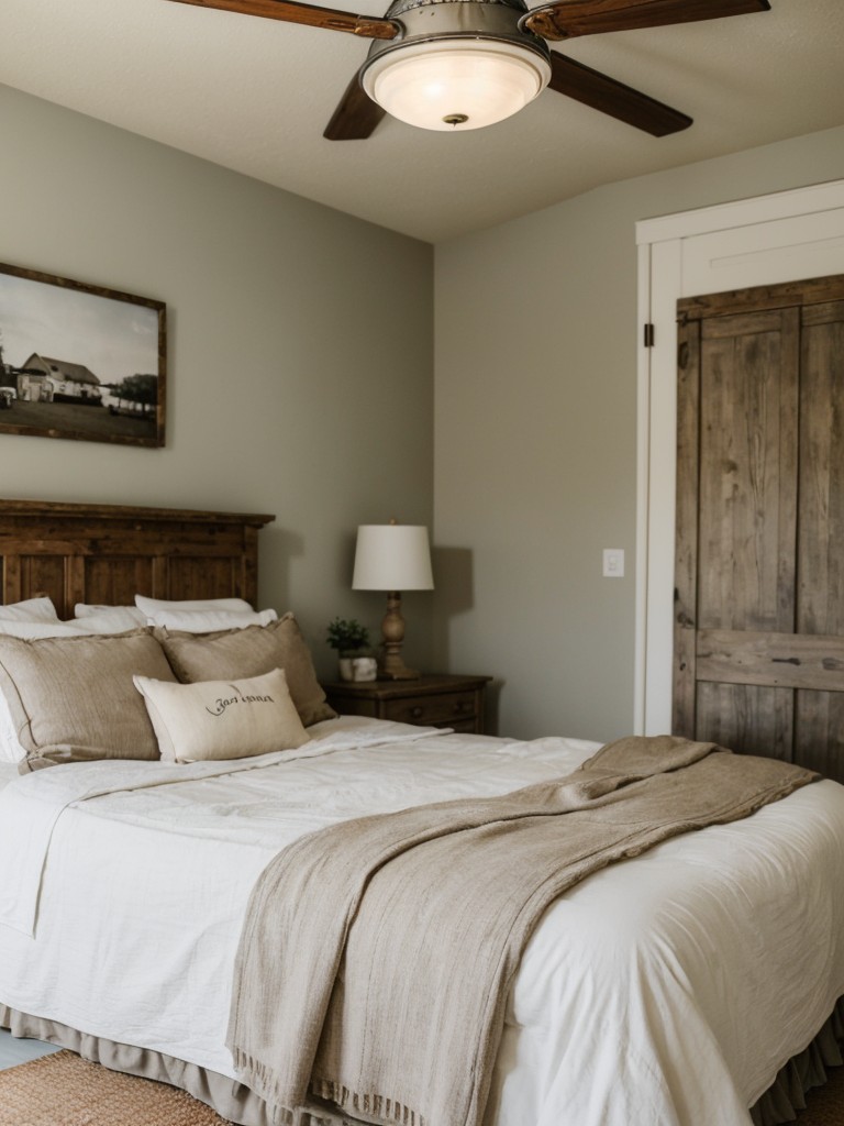 Wake up to vintage farmhouse vibes in your budget-friendly bedroom!