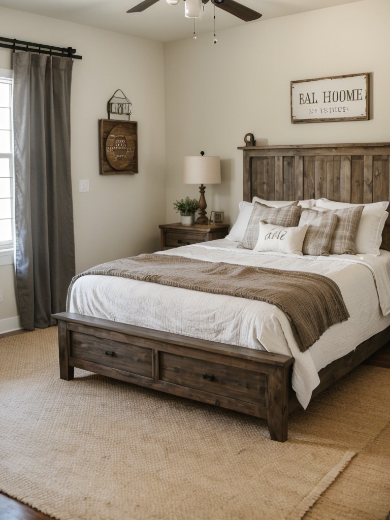 Budget-Friendly Farmhouse Bedroom: Elevate your space with rustic barn door-inspired headboard