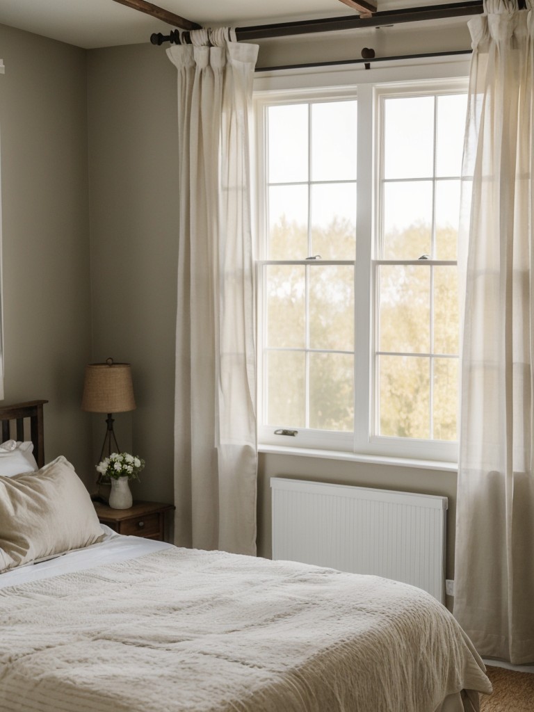 Budget-Friendly Farmhouse Bedroom: Cozy Up with Sheer Curtains!