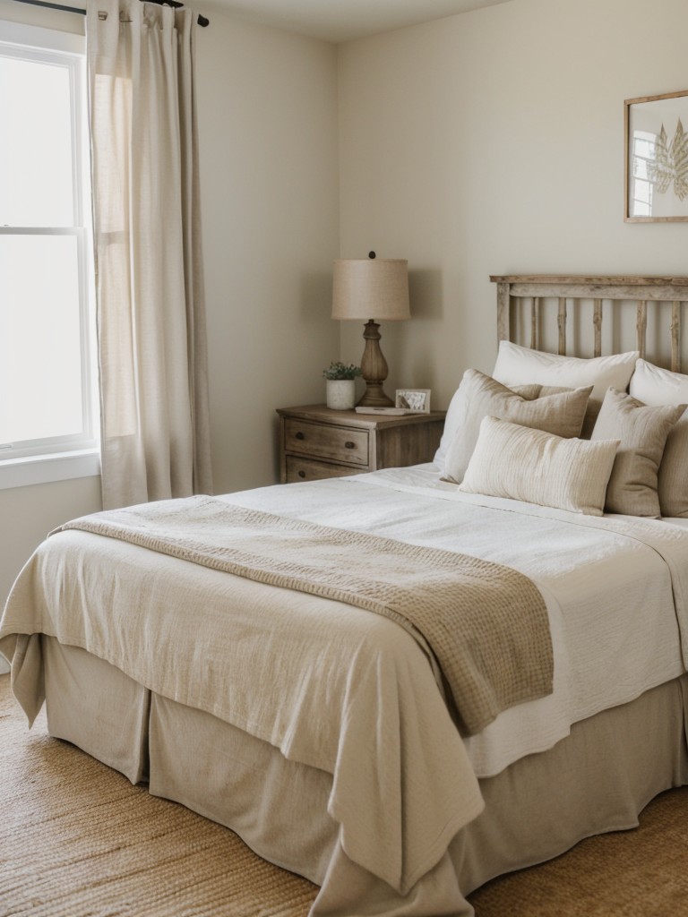 Affordable Farmhouse Bedroom: Cozy Earthy Tones for Serene Vibes